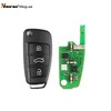 Xhorse XKA600EN Wire Remote Key Audi A6L Q7 Flip 3 buttons Silicagel Button English 5pcs/lot
