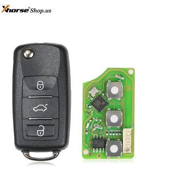 Xhorse XKB510EN Wire Remote Key VW B5 Flip 3 Buttons Waterproof English 5pcs/lot