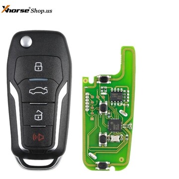 Xhorse XKFO01EN Wire Remote Key Ford Condor Flip 4 buttons Unmovable Key King English 5pcs/lot