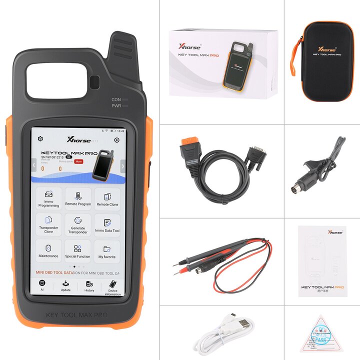 2023 Newest Xhorse VVDI Key Tool Max Pro with MINI OBD Tool Function Supports CAN FD, Battery Voltage and Leakage Current