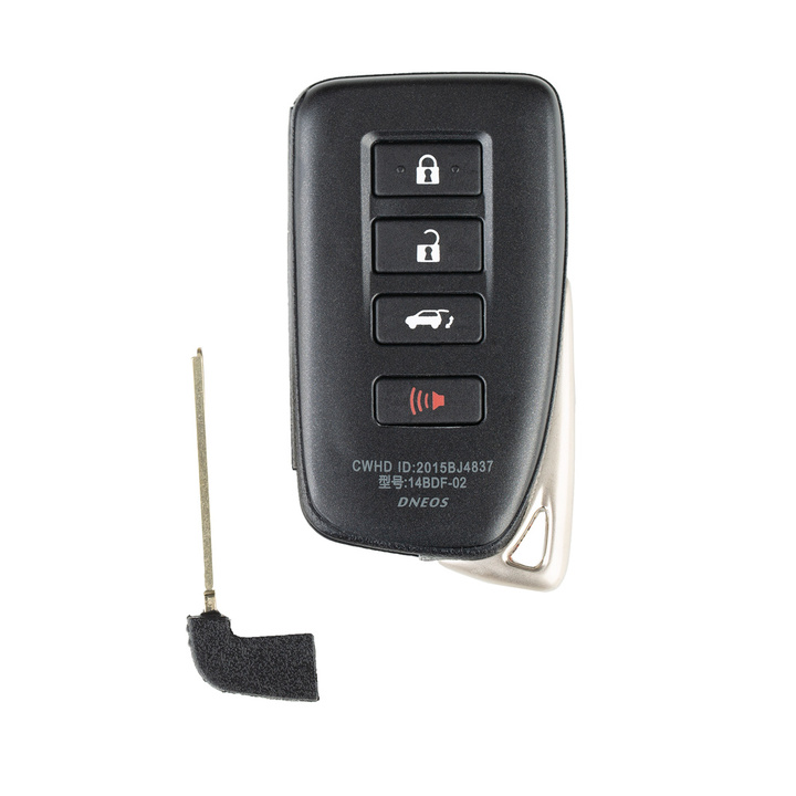 Toyota Lexus SUV XM Smart Key Shell 1627 Type 4 Buttons with logo For XM Key 5pcs/lot