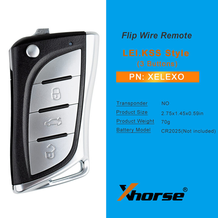Xhorse XELEX0EN Super Remote Key Toyota/Lexus Flip 3 Buttons Built-in Super Chip English 5pcs/lot