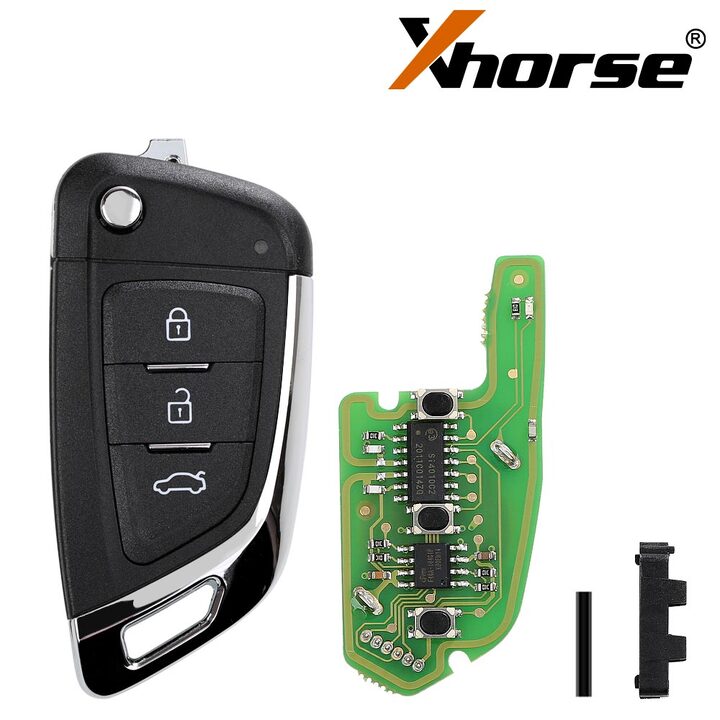 XHORSE XKKF03EN Wire Remote Key Knife Flip 3 Buttons English 5pcs/lot