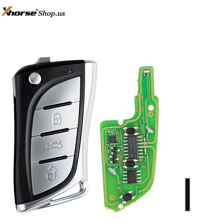 Xhorse XELEX0EN Super Remote Key Toyota/Lexus Flip 3 Buttons Built-in Super Chip English 5pcs/lot