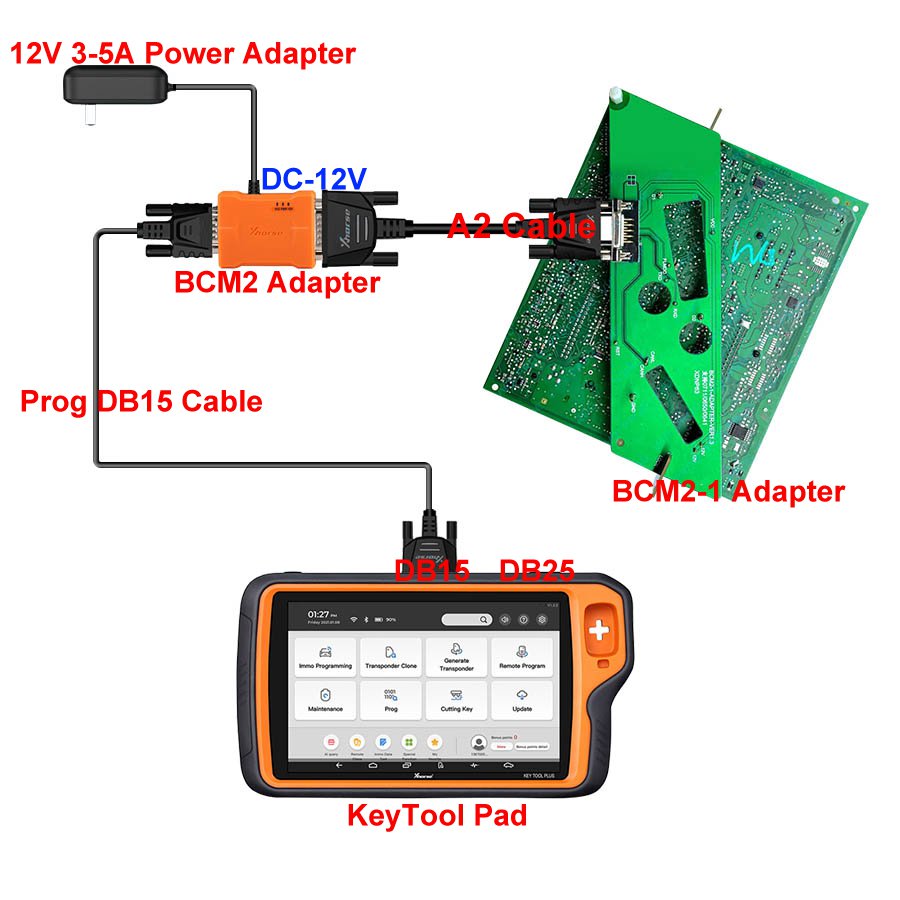 xhorse BCM2 solder-free adapter and key tool plus