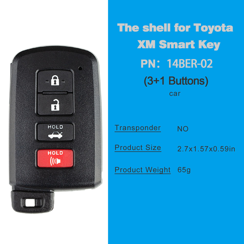 Toyota XM Smart Key Shell 1742 Type