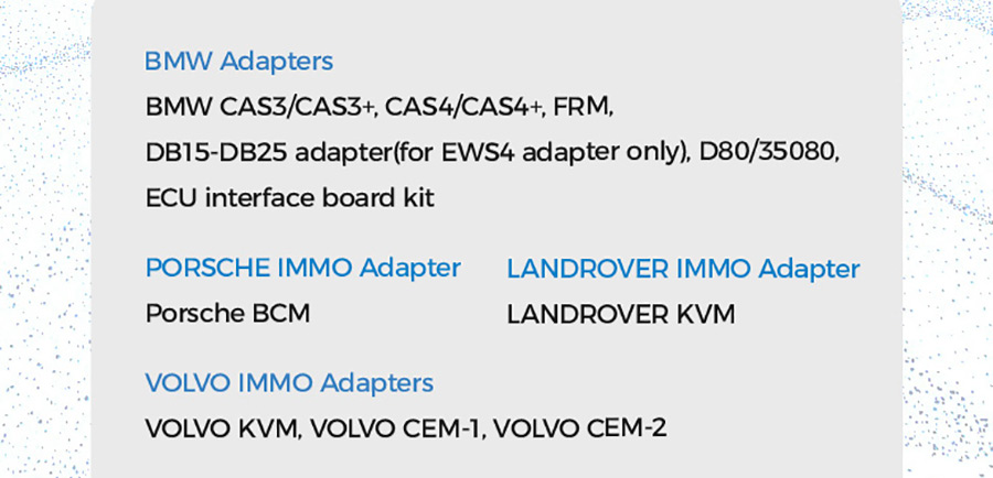 VOLVO IMMO Adapters