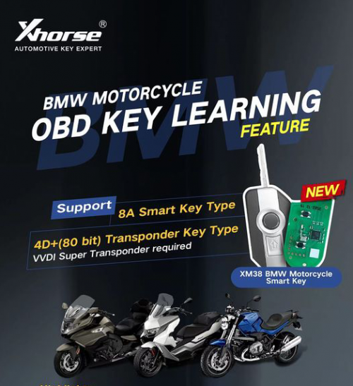 XHORSE VVDI BMW Motorcycle OBD Key Learning Authorization for VVDI2/Key Plus Tool